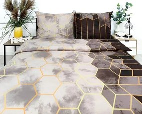 Obliečky Honey 140x200 / 70x90 – moderný geometrický vzor, 100 % bavlna deluxe