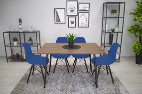 Set dvoch jedálenských stoličiek OSAKA modré (čierne nohy) 2ks