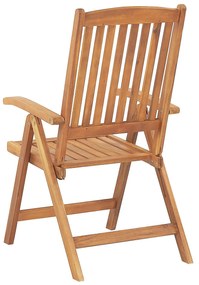 Sada 6 záhradných stoličiek z akáciového dreva JAVA Beliani