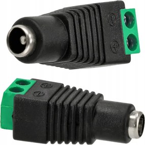 Sada konektorov DC 2,1 x 5,5 na pripojenie LED pásikov k napájaciemu zdroju