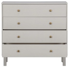 Svetlosivá nízka komoda z borovicového dreva 94x91 cm Madu – WOOOD