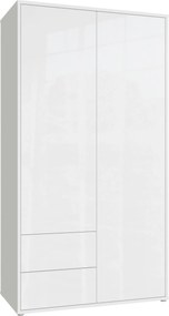 XXXLutz SKRIŇA S OTOČNÝMI DVERAMI, biela, biela s vysokým leskom, 115/214/60 cm Carryhome - Skrine - 00068701832G