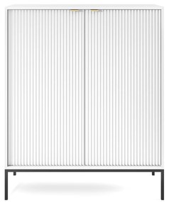 Komoda Nova 104 cm biela/čierna