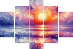 Obraz - Farebný umelecký západ slnka (150x105 cm)