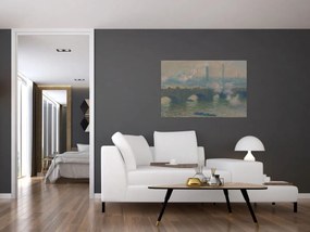 Obraz - Claude Monet, Waterloo Bridge, Gray Day, reprodukcia (90x60 cm)
