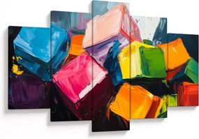 Obraz - Farebné kocky (150x105 cm)