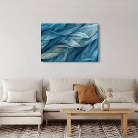 Obraz - Modrobiele vlnky (90x60 cm)