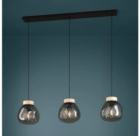 Eglo 390318 - Luster na lanku MAGACELA 3xE27/40W/230V dymová