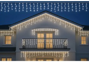 Vianočné svetielka LED záclona FLASH studená biela 300 LED