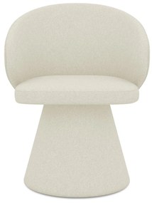 Krémovobiele čalúnené jedálenské kreslo Uala – Makamii