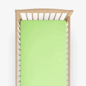 Goldea bavlnená plachta do detské postieľky - jarná zelená 70 x 140 cm
