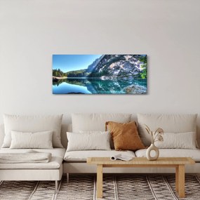 Obraz vysokohorského jazera (120x50 cm)