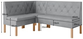 Rohová lavica Pirma 140x200 (olivová). Akcia -19%. Vlastná spoľahlivá doprava až k Vám domov. 1129793