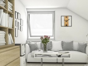 Nástěnné hodiny Arabic Ramka 33 cm hnědé/černé