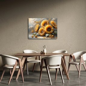 Obraz - Maľba slnečníc (70x50 cm)