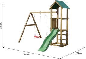 Marimex | Detské ihrisko Marimex Play Basic 008 + zelená šmykľavka | 11640470