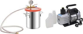 vidaXL Vákuová komora s 2-stupňovým čerpadlom 5,5 l