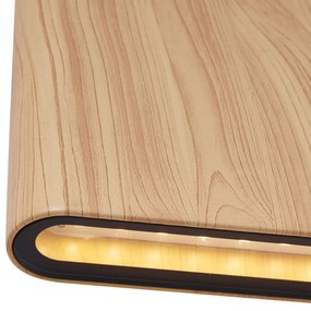 Škandinávske vonkajšie nástenné svietidlo s potlačou dreva 11,5 cm vrátane LED IP65 - Batt