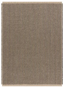 Koberec JUTE 3650 so strapcami čierny / béžový