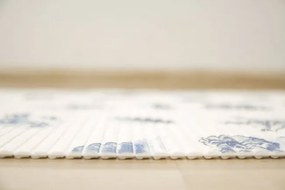 Kúpeľňová penová rohož softy-tex 820 krémová / modrá, mušle