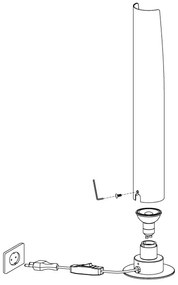 Eglo 97583 - LED Stolná lampa BARBORRO 1xGU10/4,5W/230V
