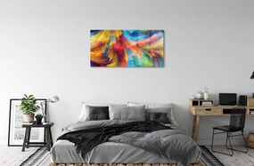 Sklenený obraz Nepravidelné farebné prúžky fraktály 140x70 cm