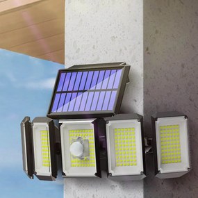5 panelová otočná 300 LED- ová solárna lampa