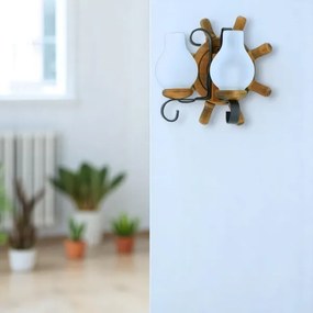 Nástenné svietidlo TIMONA 2xE14/40W/230V buk