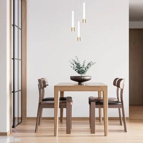Luster na lanku NEST 3xGU10/8W/230V biela/zlatá okrúhly