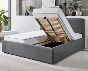 Posteľ Domango 180x200 cm, stredne šedá látka