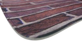 Apextextil, Protišmyková 3D predložka Tehly, 60x180, fialová, chodba / predsieň