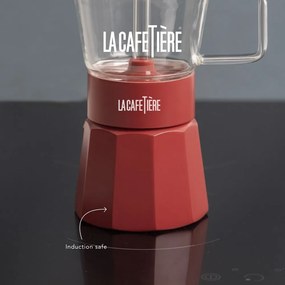 Červená moka kanvička z nerezovej ocele 0.29 l La Cafetiere Verona - Kitchen Craft