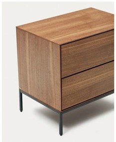 Nočný stolík v dekore orecha v prírodnej farbe Vedrana – Kave Home