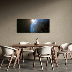 Obraz krajiny z vesmíru (120x50 cm)