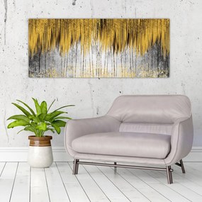 Obraz - Zlaté čiary (120x50 cm)