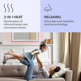 Klarstein Mojave 1000 smart, infračervený ohrievač 2 v 1, konvektor, 120 x 60 cm, 1000 W, RGB osvetlenie