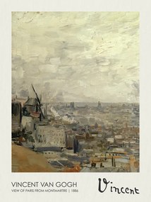 Obrazová reprodukcia View of Paris from Montmartre (1886), Vincent van Gogh