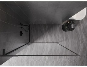 Mexen, Mexen Kioto-XF L sprchová stena s rámom 80 x 202 cm, priehľadná 10 mm, pištoľový kov - 800-080-174-95-00-XF