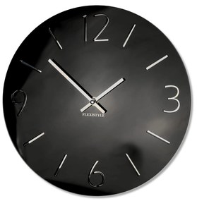 Nástenné hodiny Slim Flex z111a-1-0-x, 30 cm, čierne lesklé