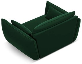Tmavozelené zamatové kreslo Vanda – Mazzini Sofas
