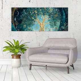 Obraz – Strom života vo vesmíre (120x50 cm)