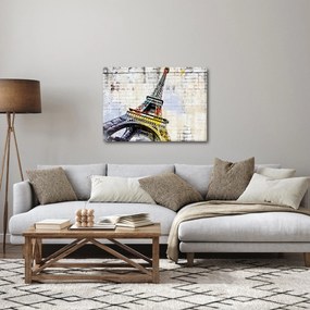 Obraz - Digitálne umenie Eiffelovej veže (70x50 cm)