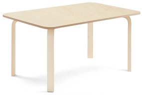 Stôl ELTON, 1200x800x590 mm, linoleum - béžová, breza