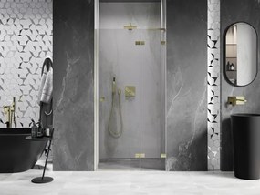 Mexen, Mexen Lunar L pravé otočné sprchové dvere 70 cm, transparentné, brúsené zlaté - 834L-070-000-55-00-P