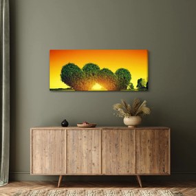 Obraz - Srdce v korunách stromov (120x50 cm)