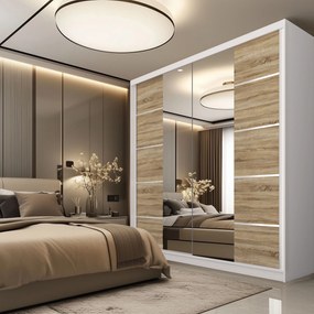 Šatníková skriňa SERENITY 200 cm dub sonoma mat  ME SERENITY SZP5/0/W/DS/0/HIAL