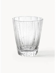 Ručne fúkané poháre na vodu Scallop Glasses, 4 ks