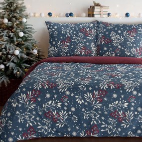 VIANOČNÉ RENFORCÉ OBLIEČKY KRISTY 200X220 CM, 2 KS 70X80 CM VZOROVANÉ