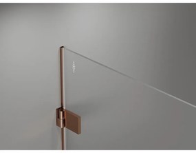 Mexen Lunar-B L výklopný sprchový kút ľavý 70 x 70 cm, číre sklo, ružové zlato, 832L-070-070-60-00-L