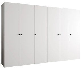 Šatníková skriňa 300 cm Parna 1 (biela + čierna). Vlastná spoľahlivá doprava až k Vám domov. 1125901